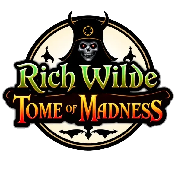 Rich Wilde and the Tome of Madness slot game logo